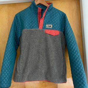 Patagonia mixed media snap tee